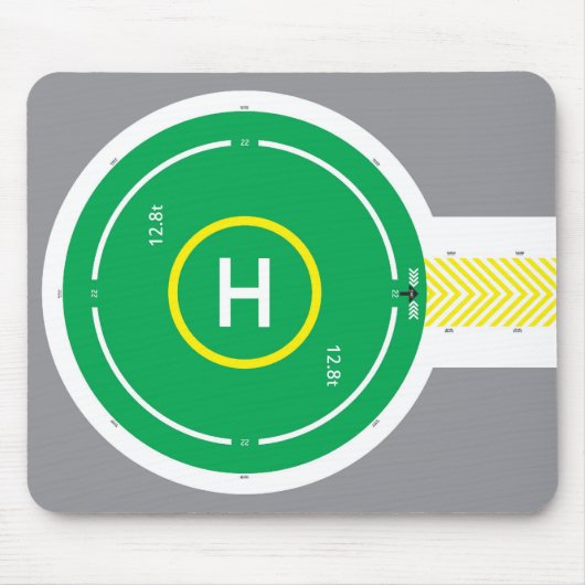 一方通行ヘリデッキのマウスパッドの緑 マウスパッド (正面)