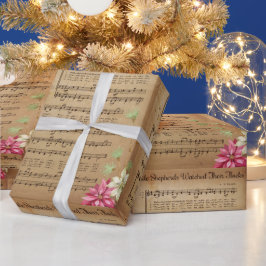 一方、羊飼いはクリスマスに羊の群れを見ていた ラッピングペーパー