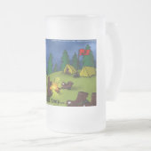 一方@ Boot Camp Teesカーおもしろいドのギフトなど フロストグラスビールジョッキ (正面右)