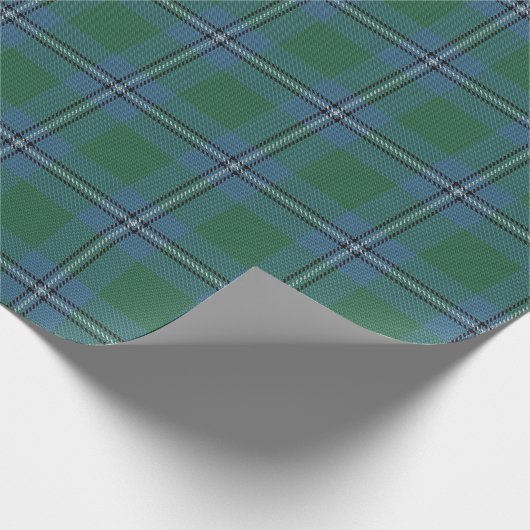 一族のアーヴァインIrwinのスコットランド人のタータンチェック ラッピングペーパー (角)