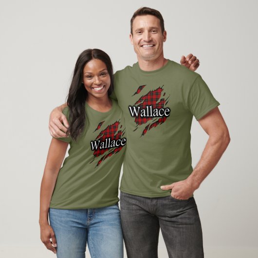 一族のウォーレスのタータンチェックの精神のワイシャツ Tシャツ (ユニセックス)