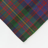 一族のカーネギー格子縞のモノグラムのフリースブランケット フリースブランケット (角)