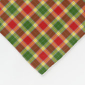 一族のギブソンのタータンチェック フリースブランケット (角)