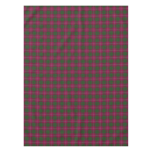 一族のクローフォードのスコットランドのタータンチェック テーブルクロス (正面)
