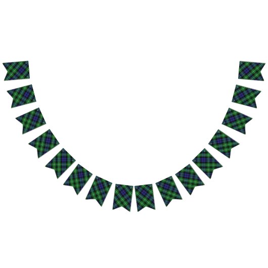 一族のグラハムのスコットランドのタータンチェック バンティングフラッグ (全)