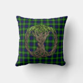 一族のゴードンのタータンチェックそしてケルト族の生命の樹 クッション (裏面)