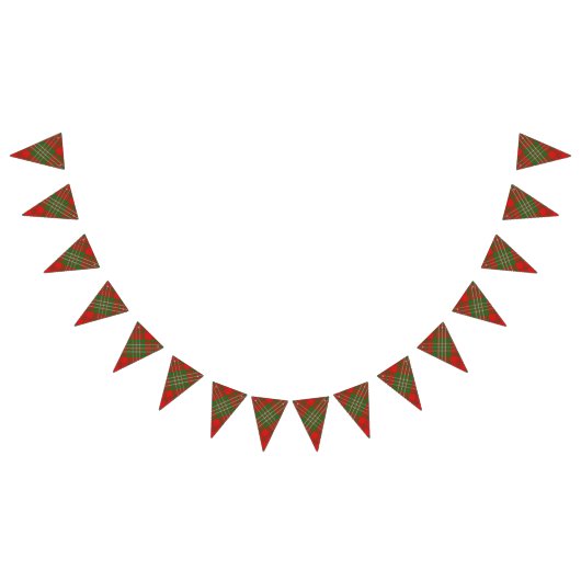 一族のスコットのスコットランドのタータンチェック バンティングフラッグ (全)