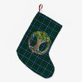 一族のダグラスのタータンチェック スモールクリスマスストッキング (正面 (吊り時))