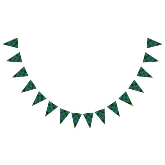 一族のデイヴィッドソンのスコットランドのタータンチェック バンティングフラッグ (全)