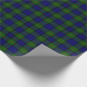 一族のマレーのタータンチェック ラッピングペーパー (角)