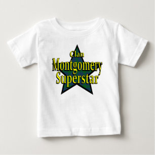 一族のモントゴメリーのスーパースターの乳児のTシャツ ベビーTシャツ