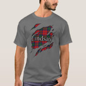 一族のリンジーLindseyのタータンチェックの精神 Tシャツ (正面)