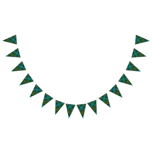 一族のロスのスコットランドのタータンチェック バンティングフラッグ (全)