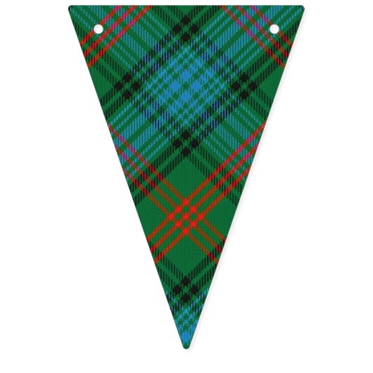 一族のロスのスコットランドのタータンチェック バンティングフラッグ (第1の旗)