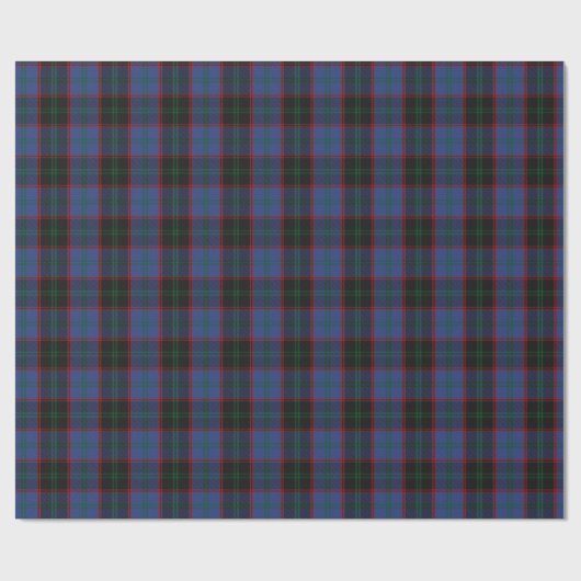 一族の家の青緑の黒の赤いスコットランドのタータンチェック ラッピングペーパー