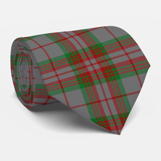 一族の灰色のタータンチェック ネクタイ (ロール)