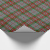 一族の灰色のタータンチェック ラッピングペーパー (角)