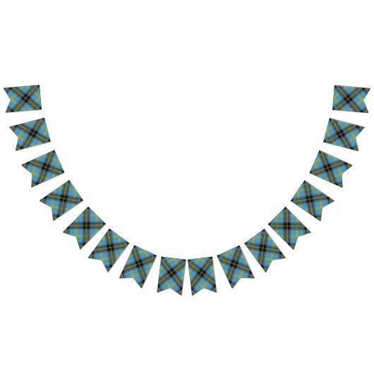 一族の鐘のスコットランドのタータンチェック バンティングフラッグ (全)