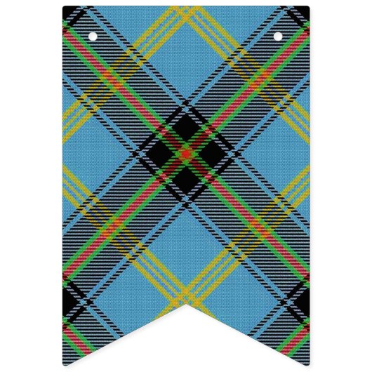 一族の鐘のスコットランドのタータンチェック バンティングフラッグ (第3の旗)