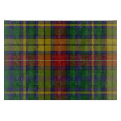 一族のBuchananのカラフルな格子縞のガラスまな板 カッティングボード (正面)