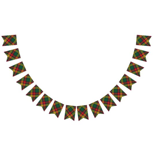一族のBuchananのスコットランドのタータンチェック バンティングフラッグ (全)