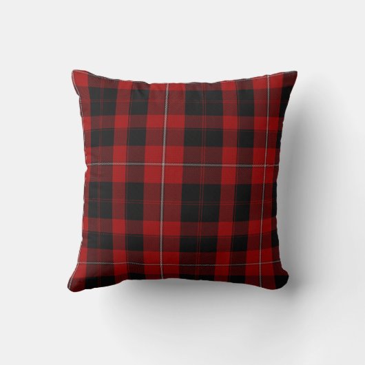 一族のCunninghamのタータンチェック格子縞の枕 クッション (裏面)