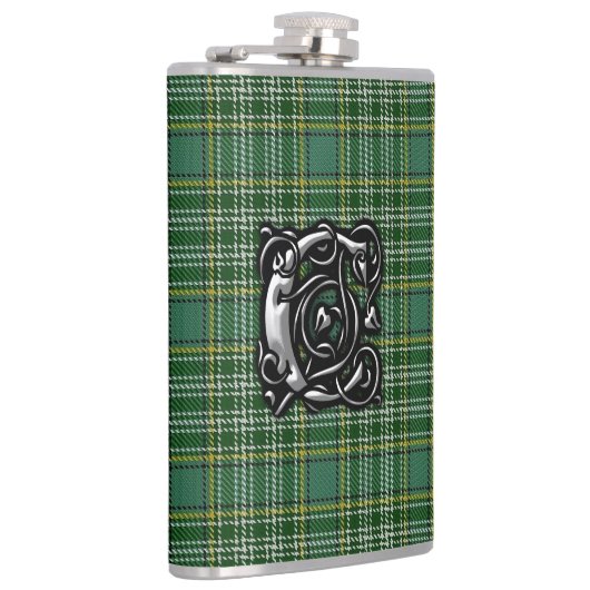 一族のCurrieのタータンチェックの古いスコットランドのフラスコ フラスク (右)