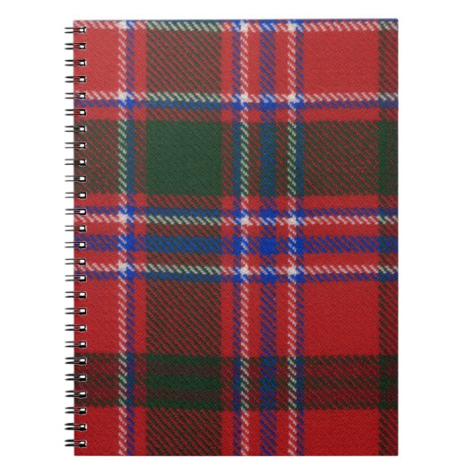 一族のDalzellのタータンチェック ノートブック (正面)