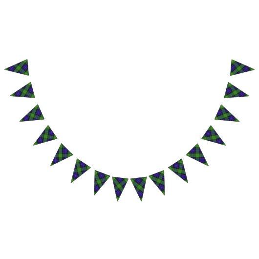一族のGunnのスコットランドのタータンチェック バンティングフラッグ (全)