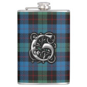 一族のGuthrieのタータンチェックの古いスコットランドのフラスコ フラスク (正面)