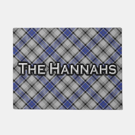 一族のHannayスコットランドのハナのタータンチェックのドアマット ドアマット (正面)