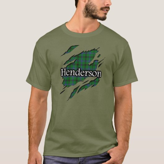一族のHendersonのタータンチェックの精神のワイシャツ Tシャツ (正面)