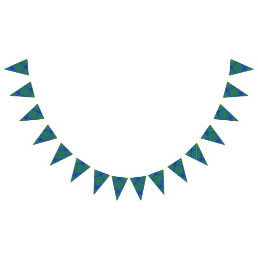 一族のJohnstoneスコットランドのジョンソンのタータンチェック バンティングフラッグ (全)