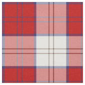 一族のLennoxの服のタータンチェックの赤と白の格子縞 ファブリック (クローズアップ)
