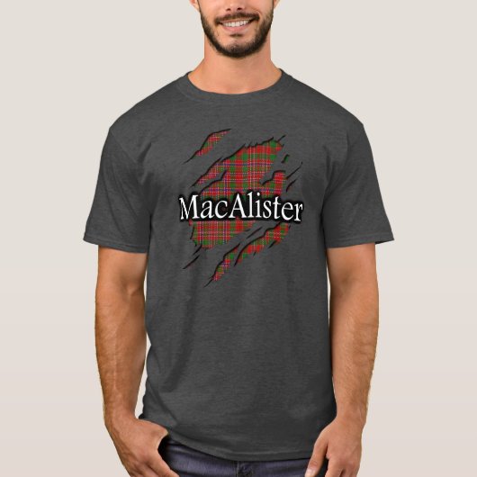 一族のMacAlisterのタータンチェックの精神のワイシャツ Tシャツ (正面)