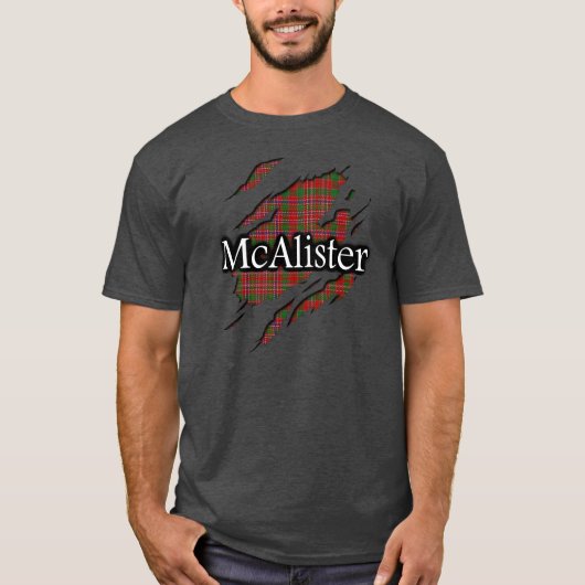 一族のMacAlister McAlisterのタータンチェックの精神のワイシャツ Tシャツ (正面)