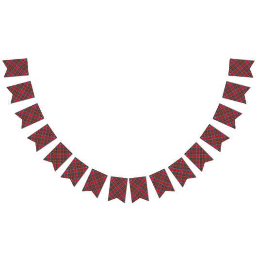一族のMacBeanスコットランドのMacBainのタータンチェック バンティングフラッグ (全)