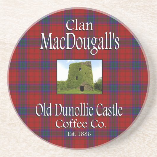 一族のMacDougallの古いDunollieの城のコーヒーCo. コースター (正面)