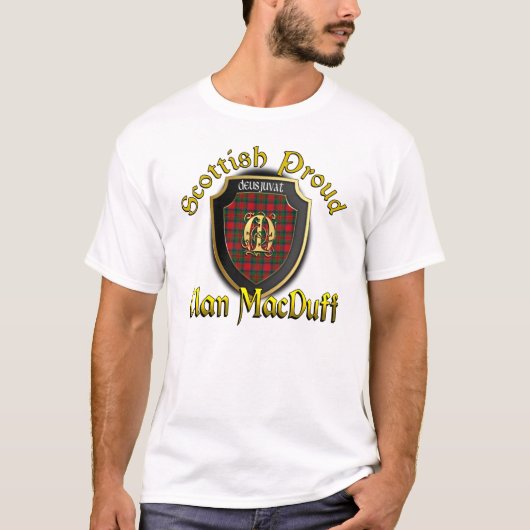 一族のMacDuffのスコットランドの誇りを持ったなワイシャツ Tシャツ (正面)