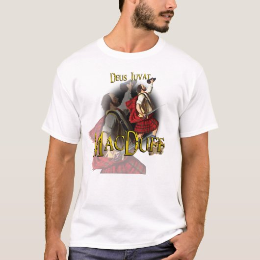 一族のMacDuff Deus Juvatの高地のゲーム Tシャツ (正面)