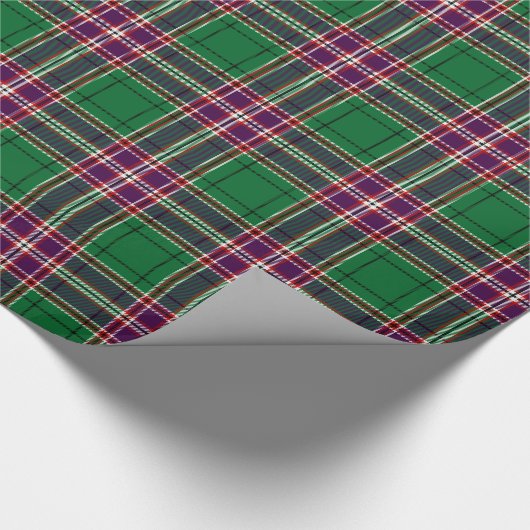 一族のMacFarlaneの狩りのタータンチェック ラッピングペーパー (角)
