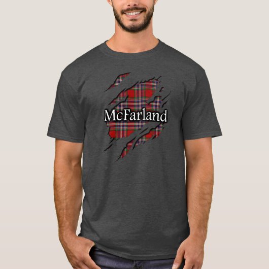 一族のMacFarlane McFarlandのタータンチェックの精神のワイシャツ Tシャツ (正面)