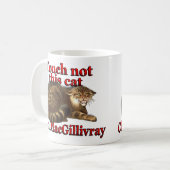 一族のMacGillivrayのTouchないこの猫のスコットランド人のコップ コーヒーマグカップ (正面左)
