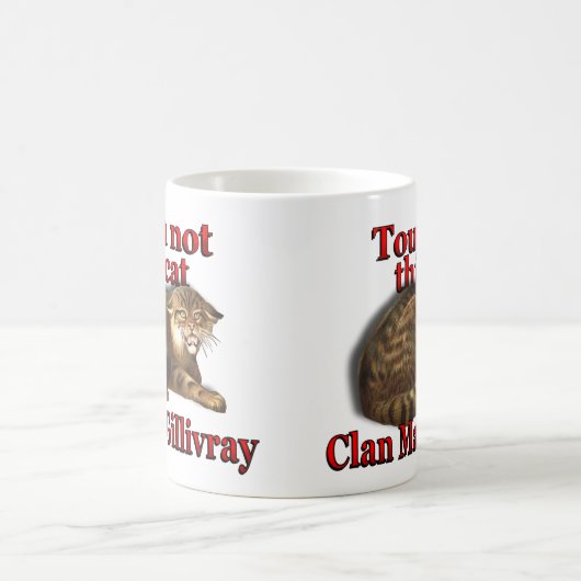 一族のMacGillivrayのTouchないこの猫のスコットランド人のコップ コーヒーマグカップ (中央)