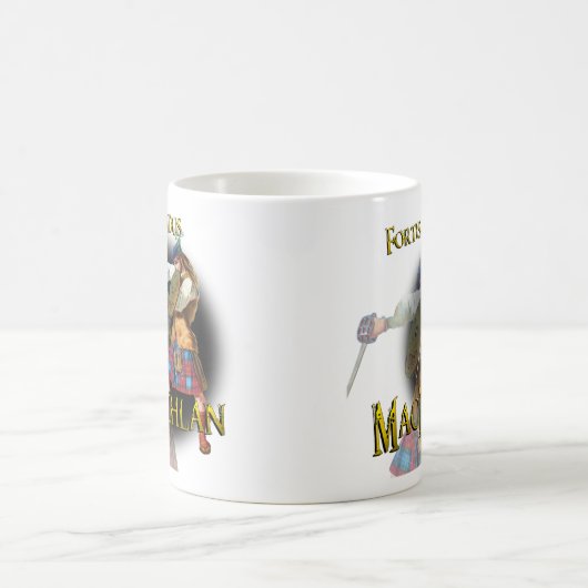 一族のMacLachlanの古いスコットランドのマグ コーヒーマグカップ (中央)