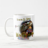 一族のMacLachlanの古いスコットランドのマグ コーヒーマグカップ (左)