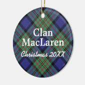一族のMacLarenのスコットランド人のタータンチェック セラミックオーナメント (左)