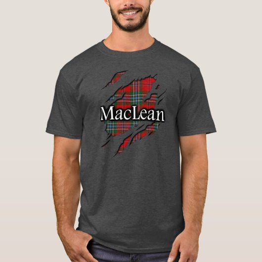 一族のMacLeanのタータンチェックの精神のワイシャツ Tシャツ (正面)