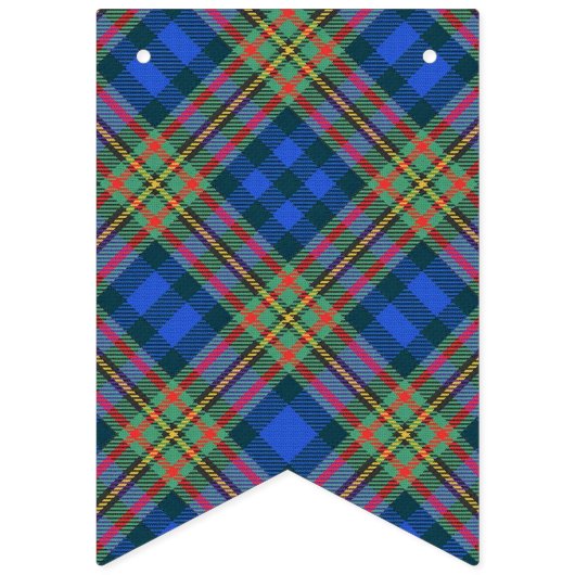 一族のMacLellanのスコットランドのタータンチェック バンティングフラッグ (第1の旗)
