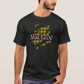一族のMacLeodのタータンチェックの精神のワイシャツ Tシャツ (正面)